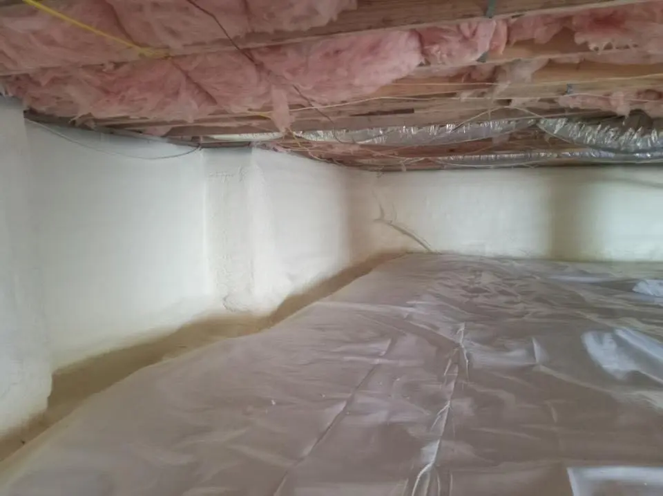 Crawl space encapsulation with closed-cell spray foam for Spray Foam Roofing in Westmont
